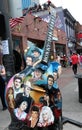 Guitar with Country Music Legends Faces Outside of Legends Live Music Corner, Downtown Nashville Royalty Free Stock Photo