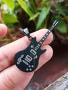 A guitar cute keytag Royalty Free Stock Photo
