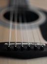 Guitar detail bridge pins Royalty Free Stock Photo