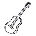 Guitar in doodle style vector isolated illustration Royalty Free Stock Photo