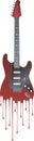 Guitar with Dripping Blood Royalty Free Stock Photo