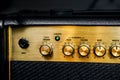 Guitar electric amplifier. Rock music background Royalty Free Stock Photo