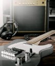 Guitar electric rock music background Royalty Free Stock Photo