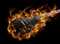 Guitar in fire