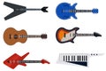 Guitar flat icons vector set Royalty Free Stock Photo