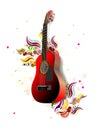 Guitar and floral