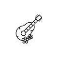 Guitar, flower, plant icon. Element of Dia de muertos icon Royalty Free Stock Photo