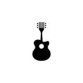 Guitar fork logo template vector Royalty Free Stock Photo