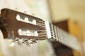 Guitar fretboard close-up blurred background2 Royalty Free Stock Photo