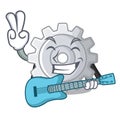 With guitar gear settings mechanism on mascot shape