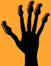 Guitar hand Royalty Free Stock Photo