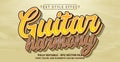 Guitar Harmony Text Style Effect. Editable Graphic Text Template