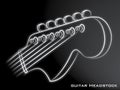 Guitar Headstock black background Royalty Free Stock Photo