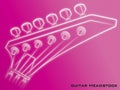 Guitar Headstock pink background