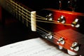 Guitar headstock and tuning pegs Royalty Free Stock Photo