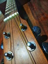 Guitar Headstock tuning pegs Royalty Free Stock Photo