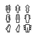 guitar headstocks icon or logo isolated sign symbol vector illustration