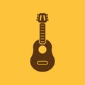 The guitar icon. Music and guitarist, musician symbol. Flat