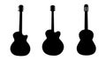 Guitar icon. Music instrument silhouette. Creative concept design in realistic style. illustration on white background. Royalty Free Stock Photo