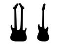 Guitar icon. Music instrument silhouette. Creative concept design in realistic style. illustration on white background. Royalty Free Stock Photo