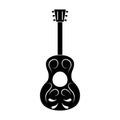 Guitar icon vector. acoustic illustration sign. audio symbol.