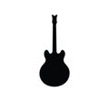 Guitar icon vector, Acoustic musical instrument sign Isolated on white background. Trendy Flat style for graphic design, logo, Web Royalty Free Stock Photo