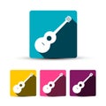 Guitar Icon. Vector Guitars Symbols Music Design Royalty Free Stock Photo