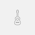 Guitar icon  illustration symbol eps 10 grey Royalty Free Stock Photo