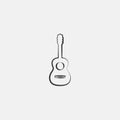Guitar icon  illustration symbol eps 10 grey Royalty Free Stock Photo