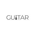 Guitar letter. Vector icon logo template