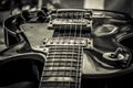 Guitar lightning vibes Royalty Free Stock Photo