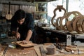 Guitar Luthier Uses Hand Saw to Cut Guitar Bracing