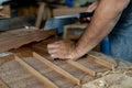 Guitar Luthier Uses Hand Saw to Cut Guitar Bracing