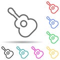 guitar multi color style icon. Simple thin line, outline vector of web icons for ui and ux, website or mobile application Royalty Free Stock Photo