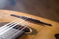 Guitar music instrument macro drammatic picture Royalty Free Stock Photo