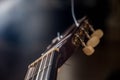 Guitar music instrument macro drammatic picture Royalty Free Stock Photo