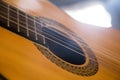 Guitar music instrument macro drammatic picture Royalty Free Stock Photo