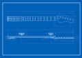 Guitar neck blueprint