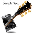 Guitar neck and media player