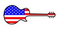 Guitar Outline Flag Silhouettes