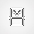 Guitar pedal vector icon sign symbol