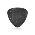 Guitar pick icon in grunge effect, vector illustration isolated on white background. Royalty Free Stock Photo