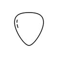 Guitar pick line icon vector illustration isolated on white background Royalty Free Stock Photo