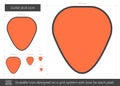 Guitar pick line icon. Royalty Free Stock Photo