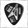 Guitar pick or mediator vector design template