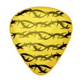 Guitar pick vector icon.Cartoon vector icon isolated on white background guitar pick. Royalty Free Stock Photo