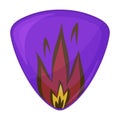 Guitar pick vector icon.Cartoon vector icon isolated on white background guitar pick. Royalty Free Stock Photo