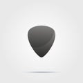 Guitar pick vector icon isolated on white background