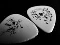 Guitar picks on the dark backround Royalty Free Stock Photo