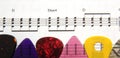Guitar Picks and Music Royalty Free Stock Photo